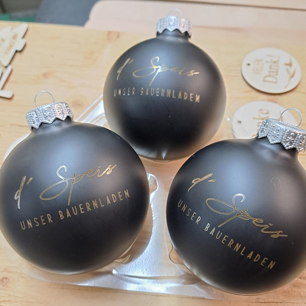 Personalisierte Christbaumkugeln