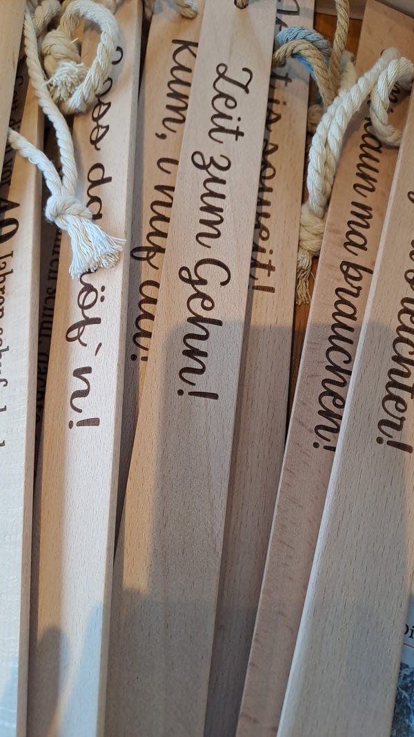 Schuhlöffel mit lustigem Spruch